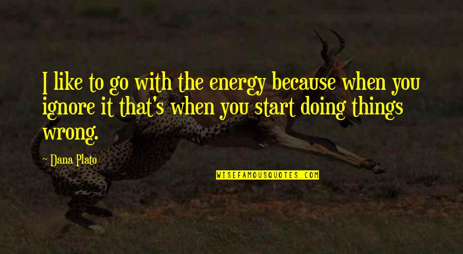 You're Doing It Wrong Quotes By Dana Plato: I like to go with the energy because