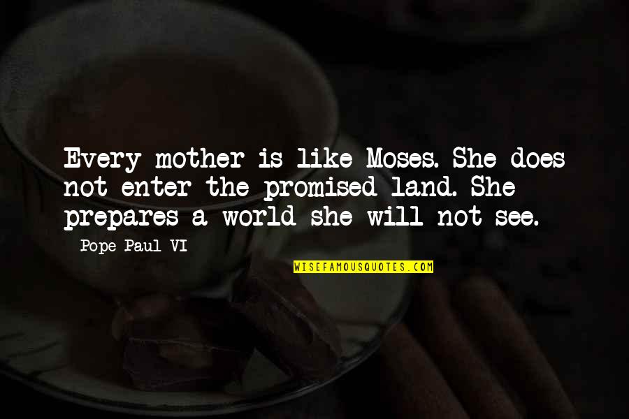 You're Like My Mother Quotes By Pope Paul VI: Every mother is like Moses. She does not