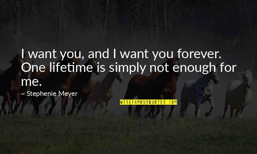 You're The One I Want Forever Quotes By Stephenie Meyer: I want you, and I want you forever.