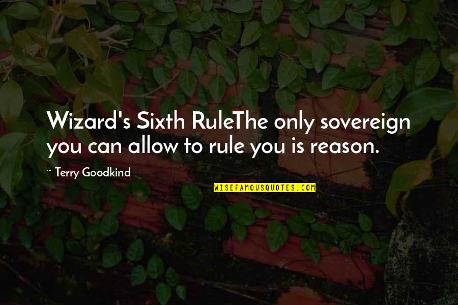 You're The Only Reason Quotes By Terry Goodkind: Wizard's Sixth RuleThe only sovereign you can allow