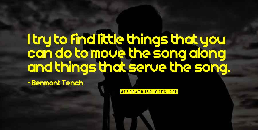 Youth Soccer Development Quotes By Benmont Tench: I try to find little things that you