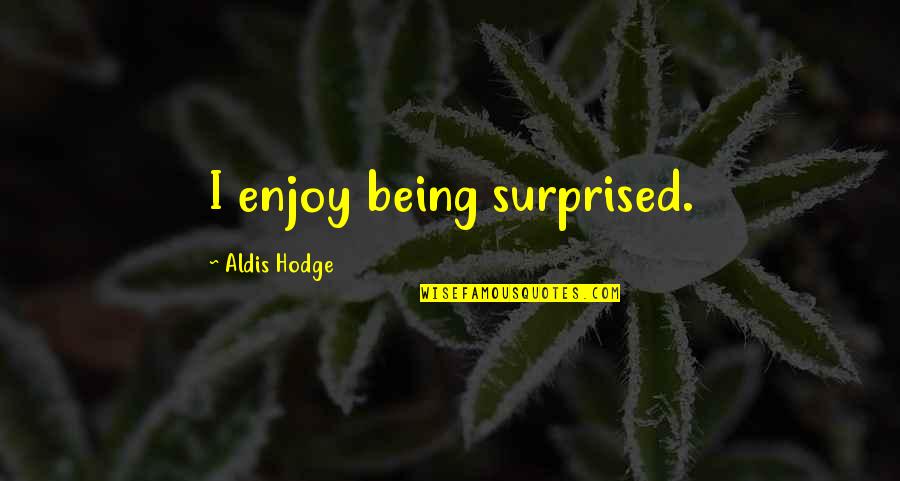 Yunusari Quotes By Aldis Hodge: I enjoy being surprised.