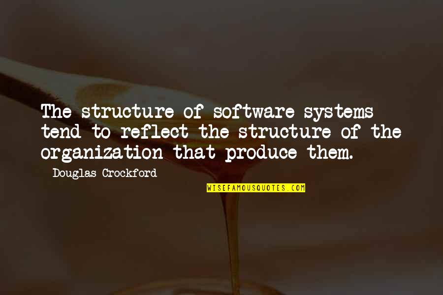 Zailia Quotes By Douglas Crockford: The structure of software systems tend to reflect