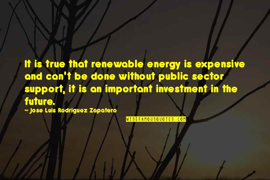 Zapatero Quotes By Jose Luis Rodriguez Zapatero: It is true that renewable energy is expensive