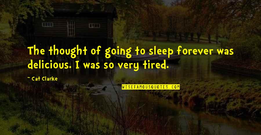 Zaslavsky James Quotes By Cat Clarke: The thought of going to sleep forever was