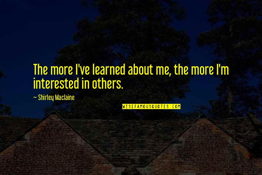 Zenon Quotes By Shirley Maclaine: The more I've learned about me, the more