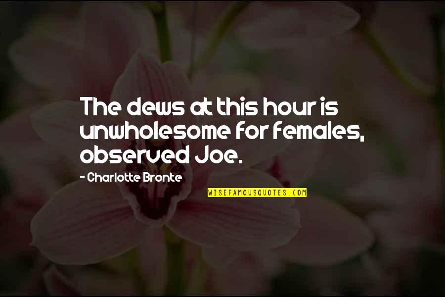 Zephyr Teachout Quotes By Charlotte Bronte: The dews at this hour is unwholesome for