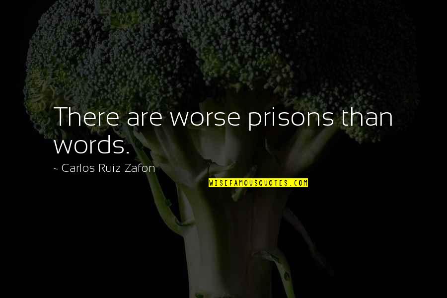 Ziplock Bags Quotes By Carlos Ruiz Zafon: There are worse prisons than words.