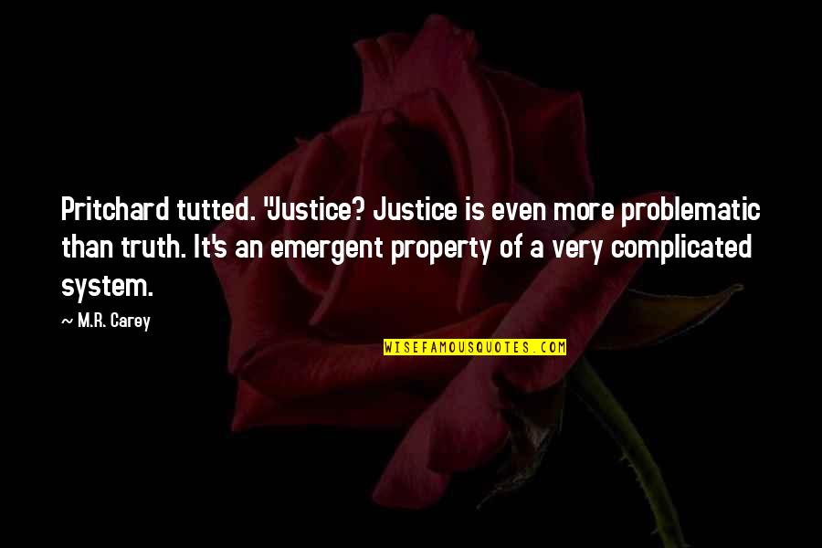 Zorgvuldigheidseisen Quotes By M.R. Carey: Pritchard tutted. "Justice? Justice is even more problematic