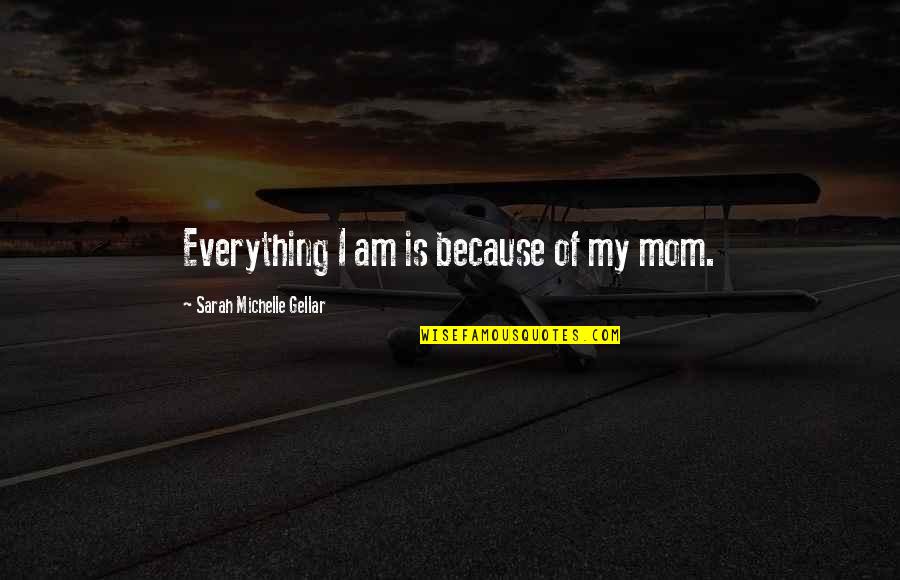 Zrt Laboratories Quotes By Sarah Michelle Gellar: Everything I am is because of my mom.