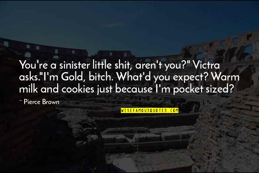 Zuccherino Paradicsom Quotes By Pierce Brown: You're a sinister little shit, aren't you?" Victra