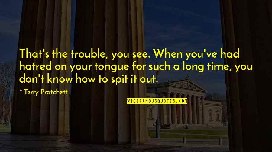 Zuletzt Lacht Quotes By Terry Pratchett: That's the trouble, you see. When you've had