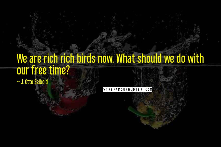 J. Otto Seibold Quotes: We are rich rich birds now. What should we do with our free time?