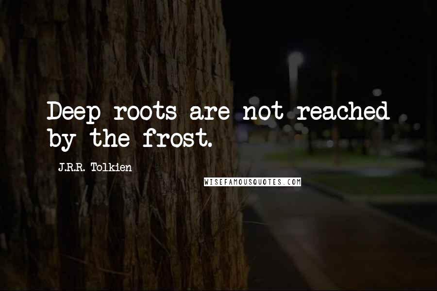 J.R.R. Tolkien Quotes: Deep roots are not reached by the frost.