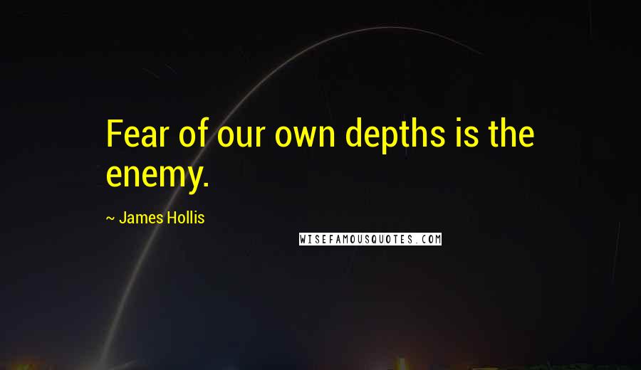 James Hollis Quotes: Fear of our own depths is the enemy.