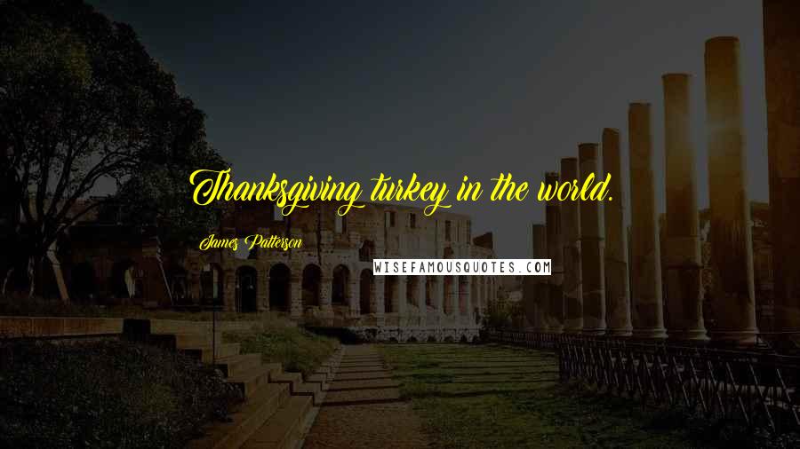 James Patterson Quotes: Thanksgiving turkey in the world.