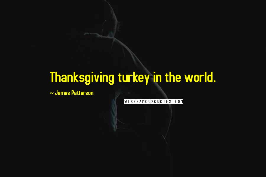 James Patterson Quotes: Thanksgiving turkey in the world.