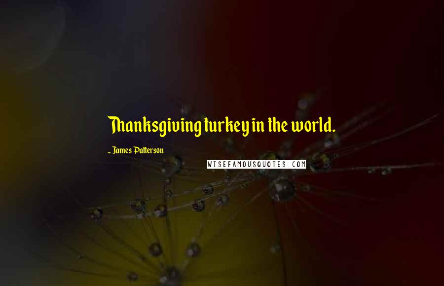 James Patterson Quotes: Thanksgiving turkey in the world.