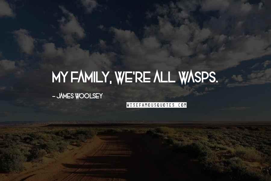 James Woolsey Quotes: My family, we're all WASPs.