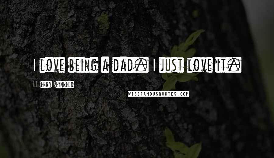 Jerry Seinfeld Quotes: I love being a dad. I just love it.