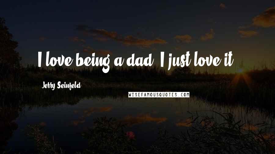 Jerry Seinfeld Quotes: I love being a dad. I just love it.