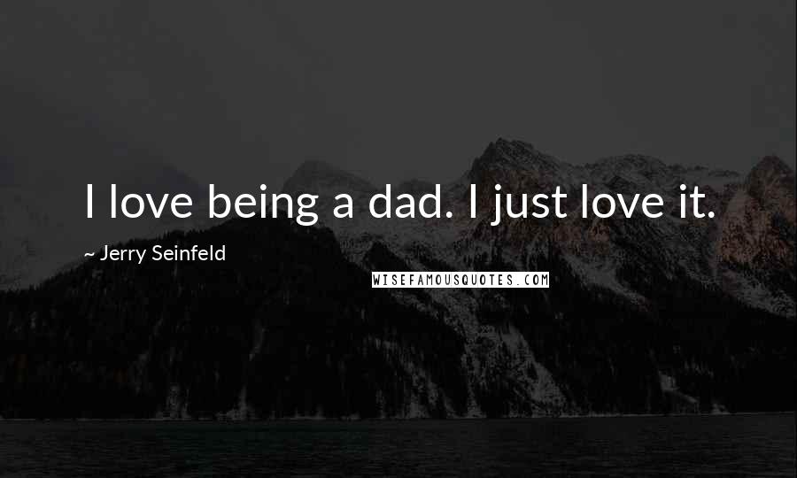 Jerry Seinfeld Quotes: I love being a dad. I just love it.