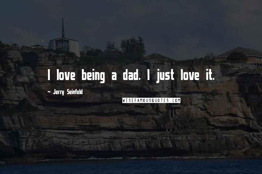 Jerry Seinfeld Quotes: I love being a dad. I just love it.