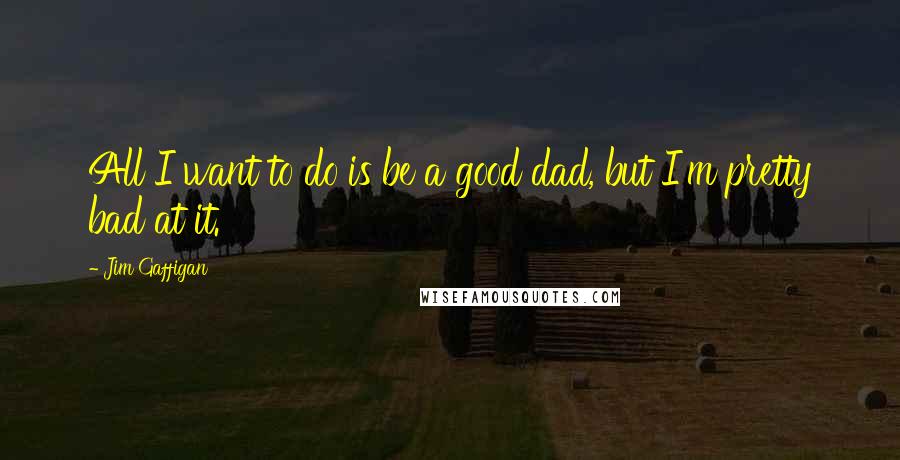 Jim Gaffigan Quotes: All I want to do is be a good dad, but I'm pretty bad at it.