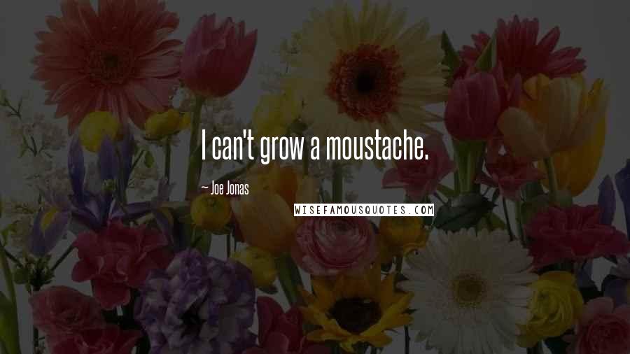 Joe Jonas Quotes: I can't grow a moustache.