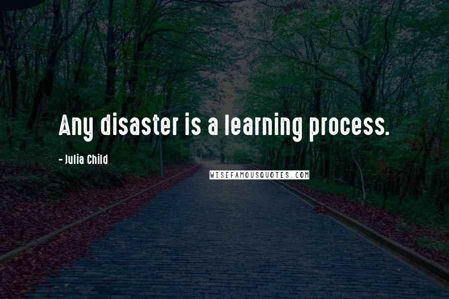 Julia Child Quotes: Any disaster is a learning process.