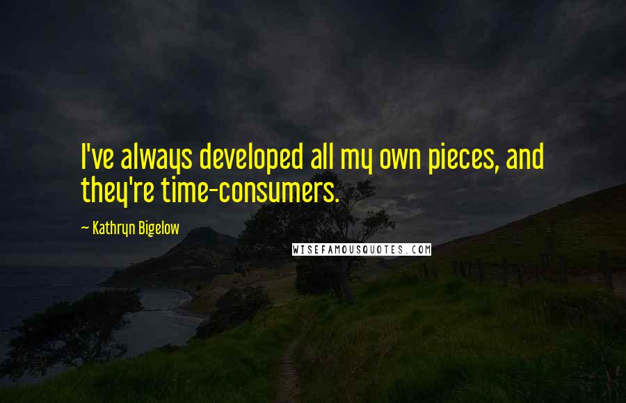 Kathryn Bigelow Quotes: I've always developed all my own pieces, and they're time-consumers.