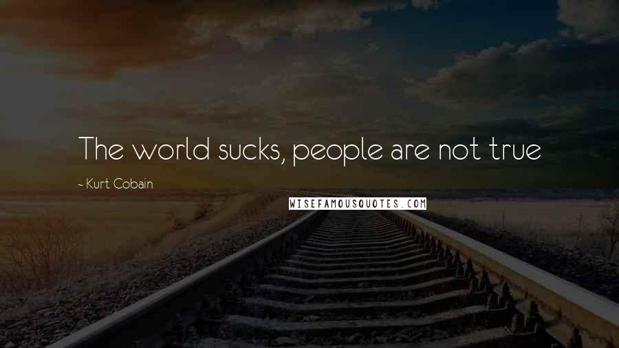 Kurt Cobain Quotes: The world sucks, people are not true