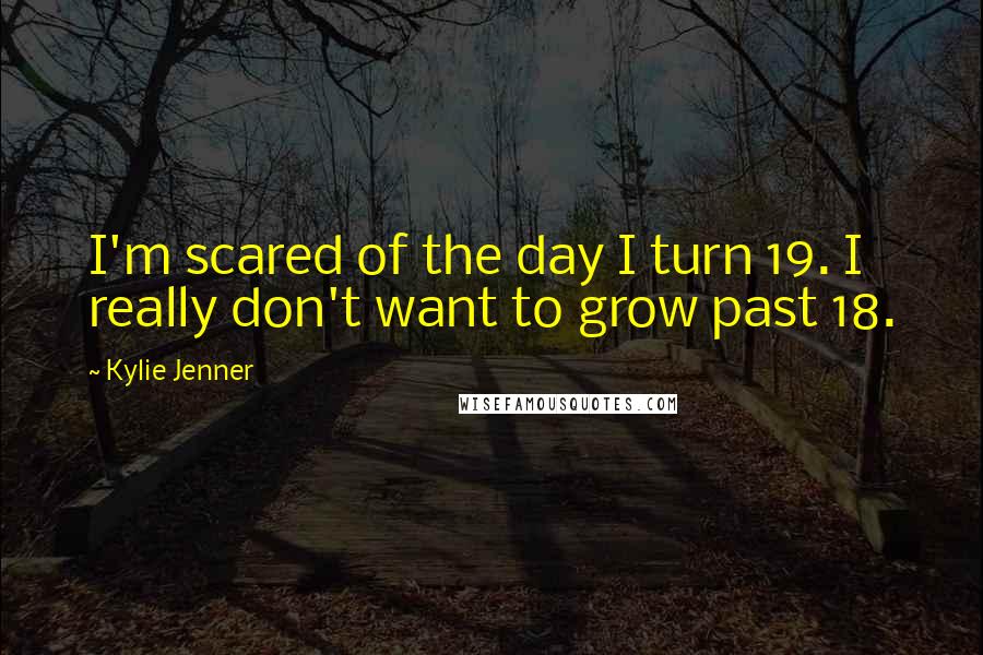 Kylie Jenner Quotes: I'm scared of the day I turn 19. I really don't want to grow past 18.