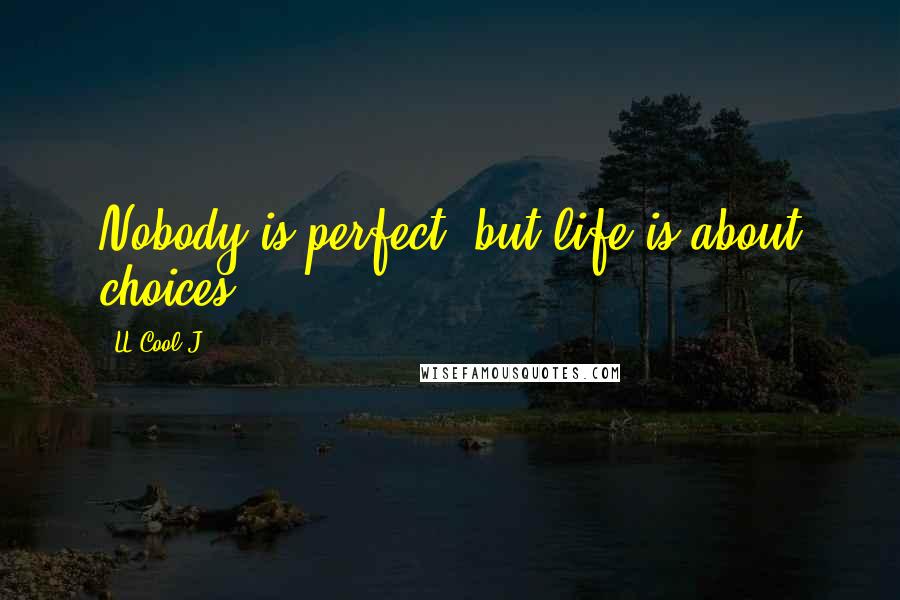 LL Cool J Quotes: Nobody is perfect, but life is about choices.