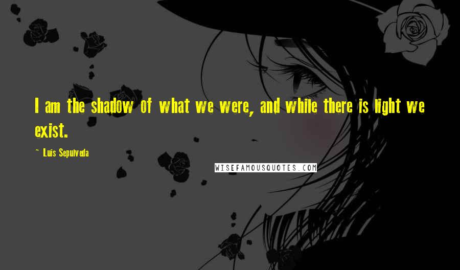 Luis Sepulveda Quotes: I am the shadow of what we were, and while there is light we exist.