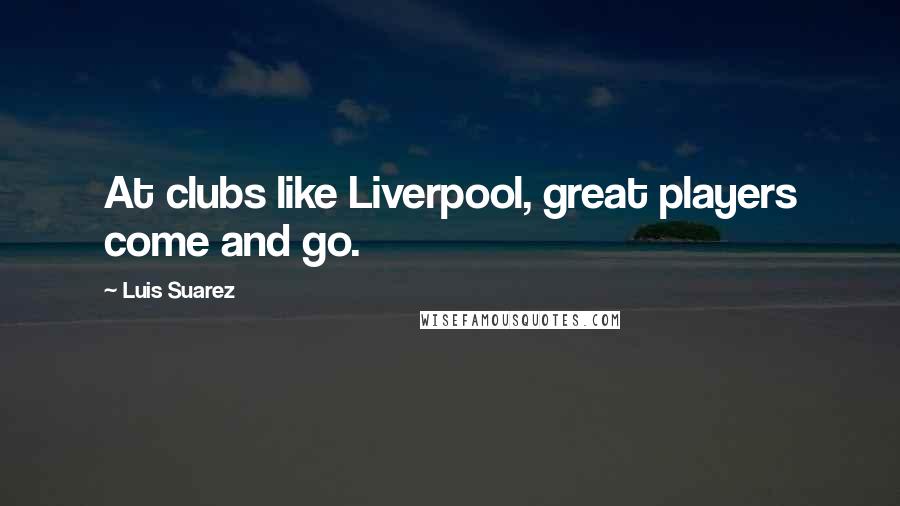 Luis Suarez Quotes: At clubs like Liverpool, great players come and go.