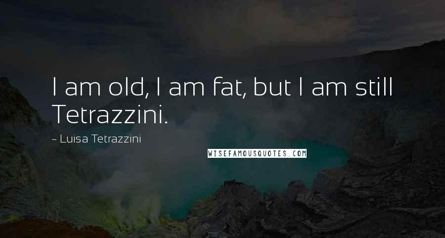 Luisa Tetrazzini Quotes: I am old, I am fat, but I am still Tetrazzini.