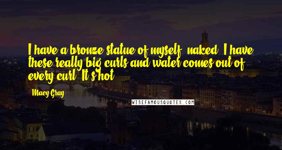 Macy Gray Quotes: I have a bronze statue of myself, naked. I have these really big curls and water comes out of every curl. It's hot.