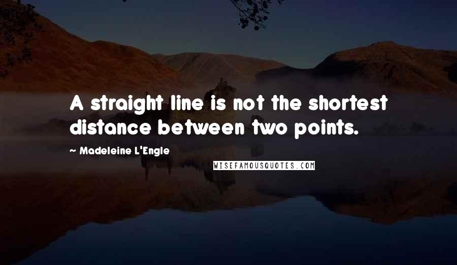 Madeleine L'Engle Quotes: A straight line is not the shortest distance between two points.