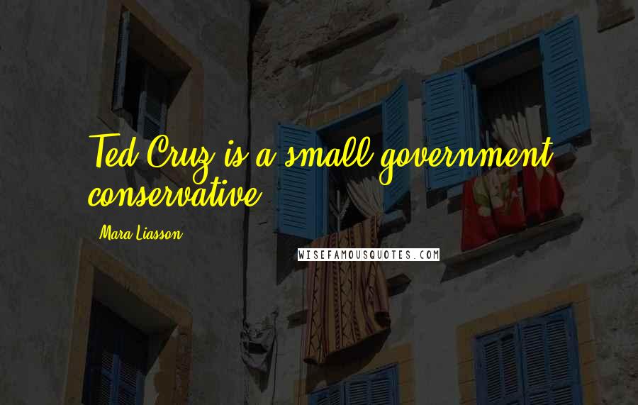 Mara Liasson Quotes: Ted Cruz is a small-government conservative.