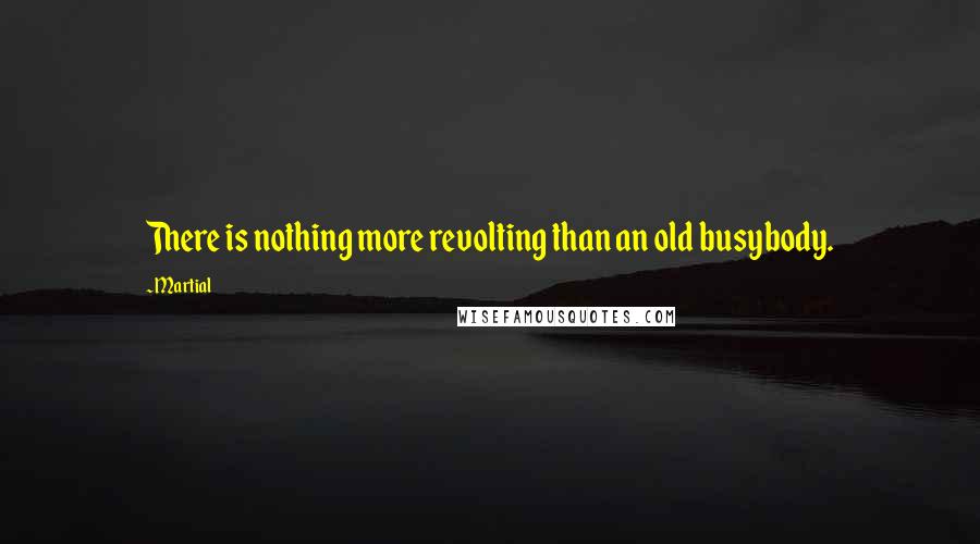 Martial Quotes: There is nothing more revolting than an old busybody.