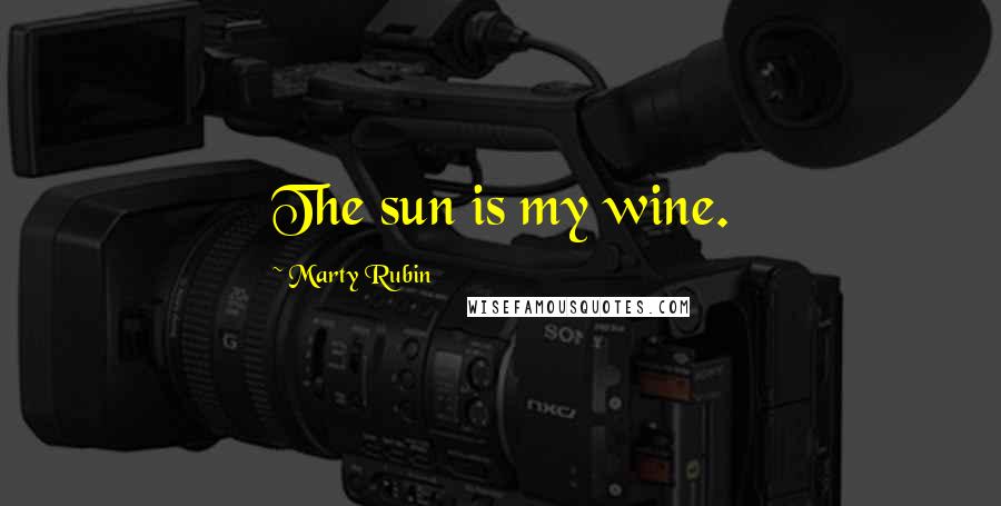 Marty Rubin Quotes: The sun is my wine.