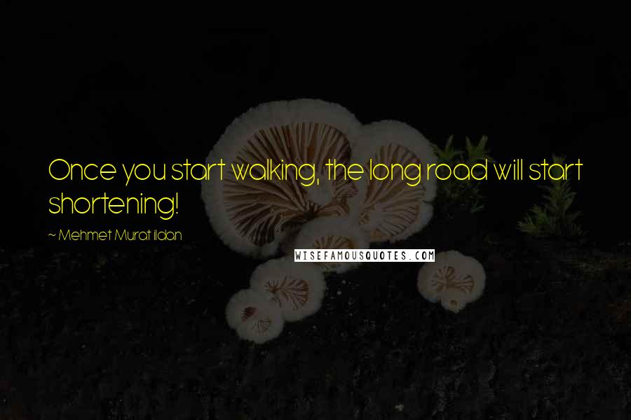 Mehmet Murat Ildan Quotes: Once you start walking, the long road will start shortening!