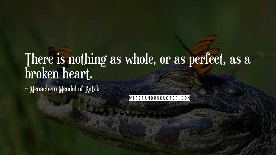 Menachem Mendel Of Kotzk Quotes: There is nothing as whole, or as perfect, as a broken heart.