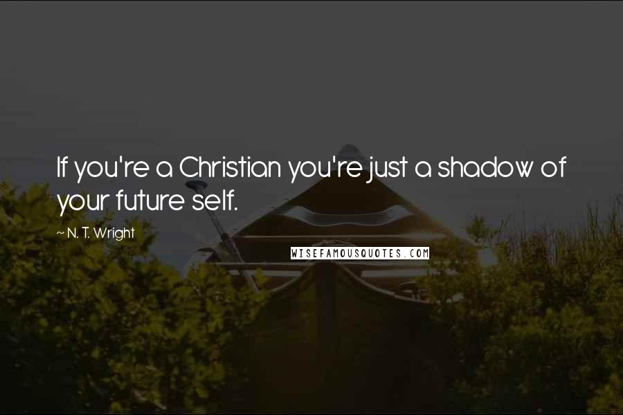 N. T. Wright Quotes: If you're a Christian you're just a shadow of your future self.