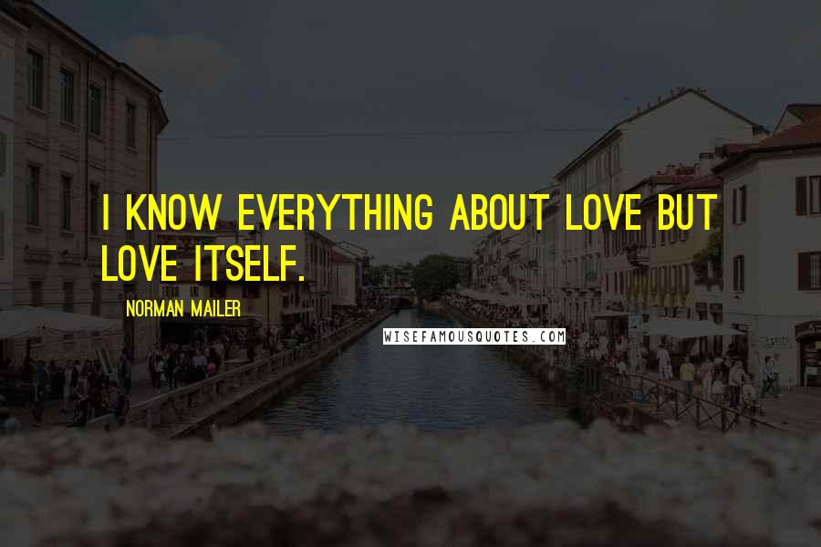 Norman Mailer Quotes: I know everything about love but Love itself.