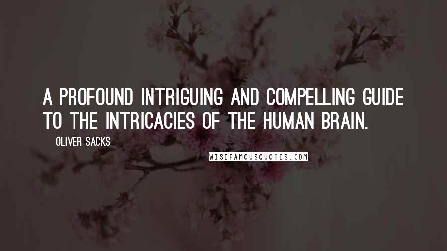 Oliver Sacks Quotes: A profound intriguing and compelling guide to the intricacies of the human brain.