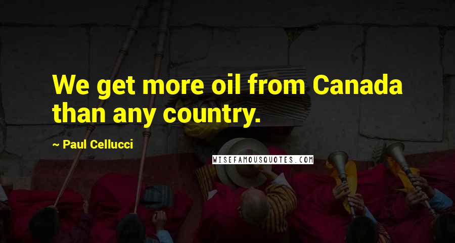 Paul Cellucci Quotes: We get more oil from Canada than any country.