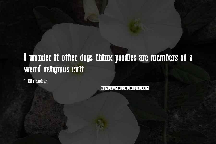 Rita Rudner Quotes: I wonder if other dogs think poodles are members of a weird religious cult.