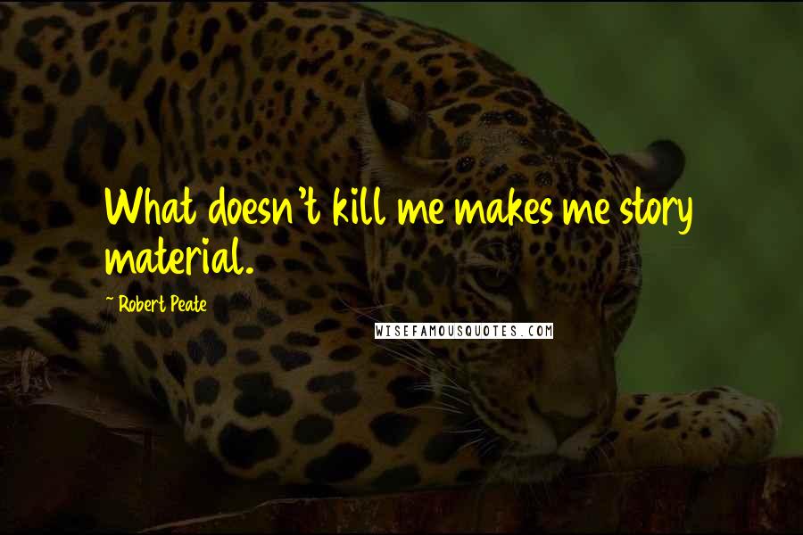 Robert Peate Quotes: What doesn't kill me makes me story material.